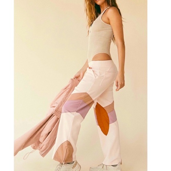 NWOT Free People flurry pants bleached ballet combo - Picture 2 of 7